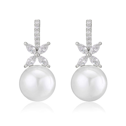 Orecchini zircone con intarsi micro
