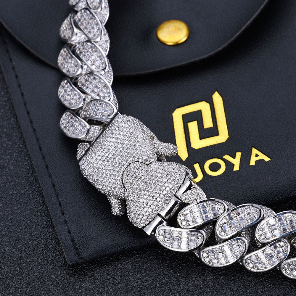 Collana catena cubana tre file
