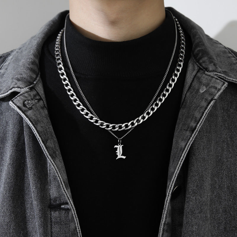 Collana Lettera Titanio