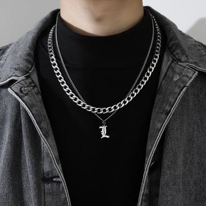 Collana Lettera Titanio