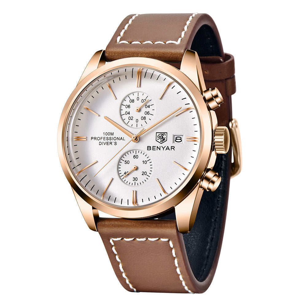 Orologio da uomo multifunzione impermeabile al quarzo