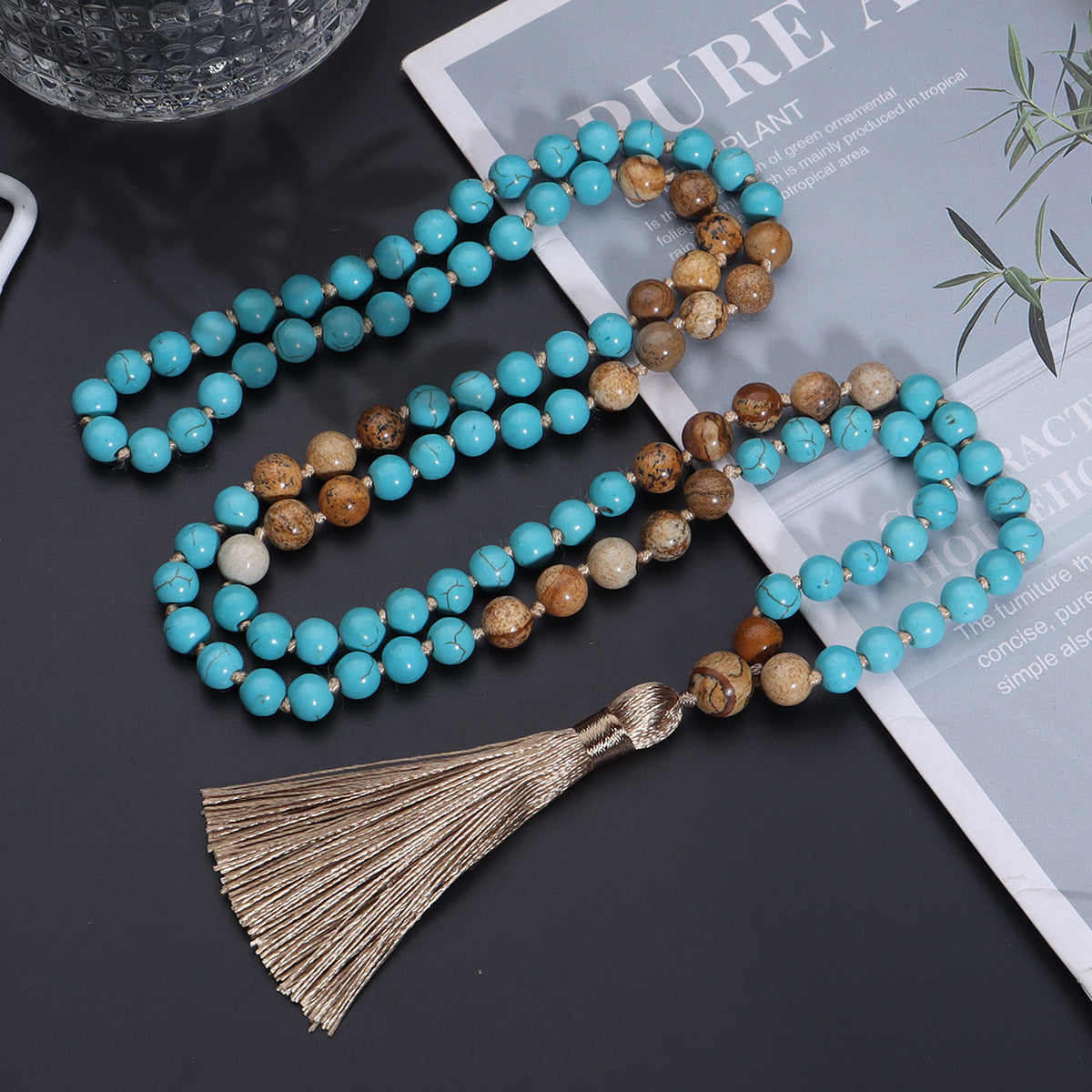 Collana Mala Turchese