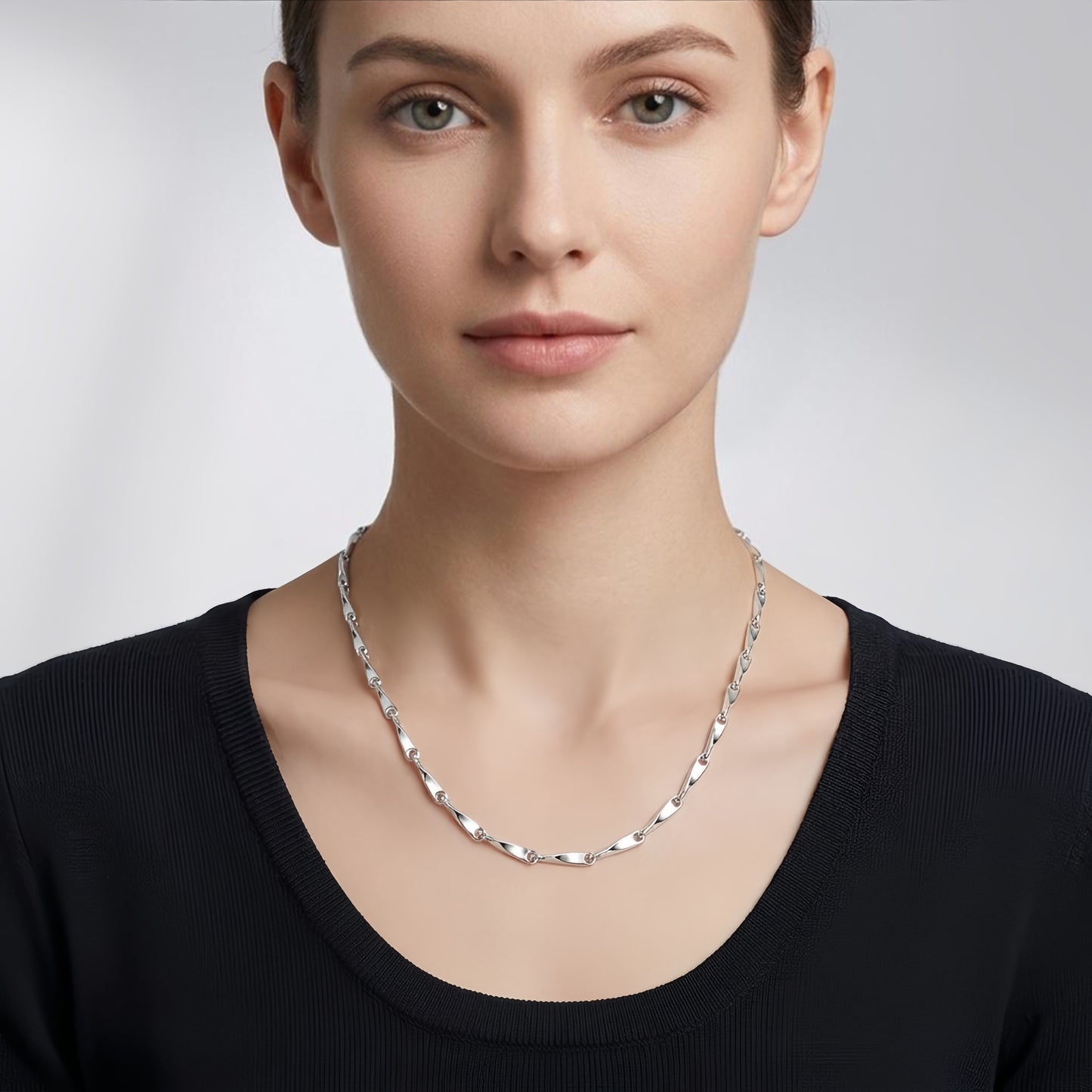 Collana catena argento