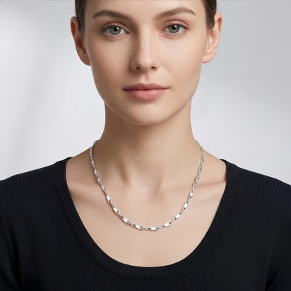 Collana catena argento