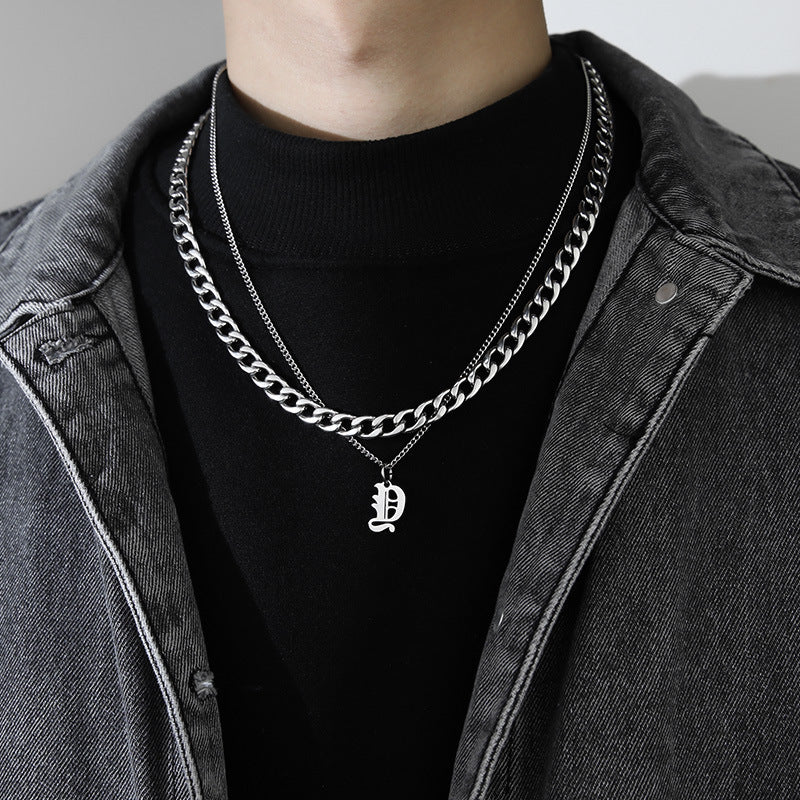 Collana Lettera Titanio