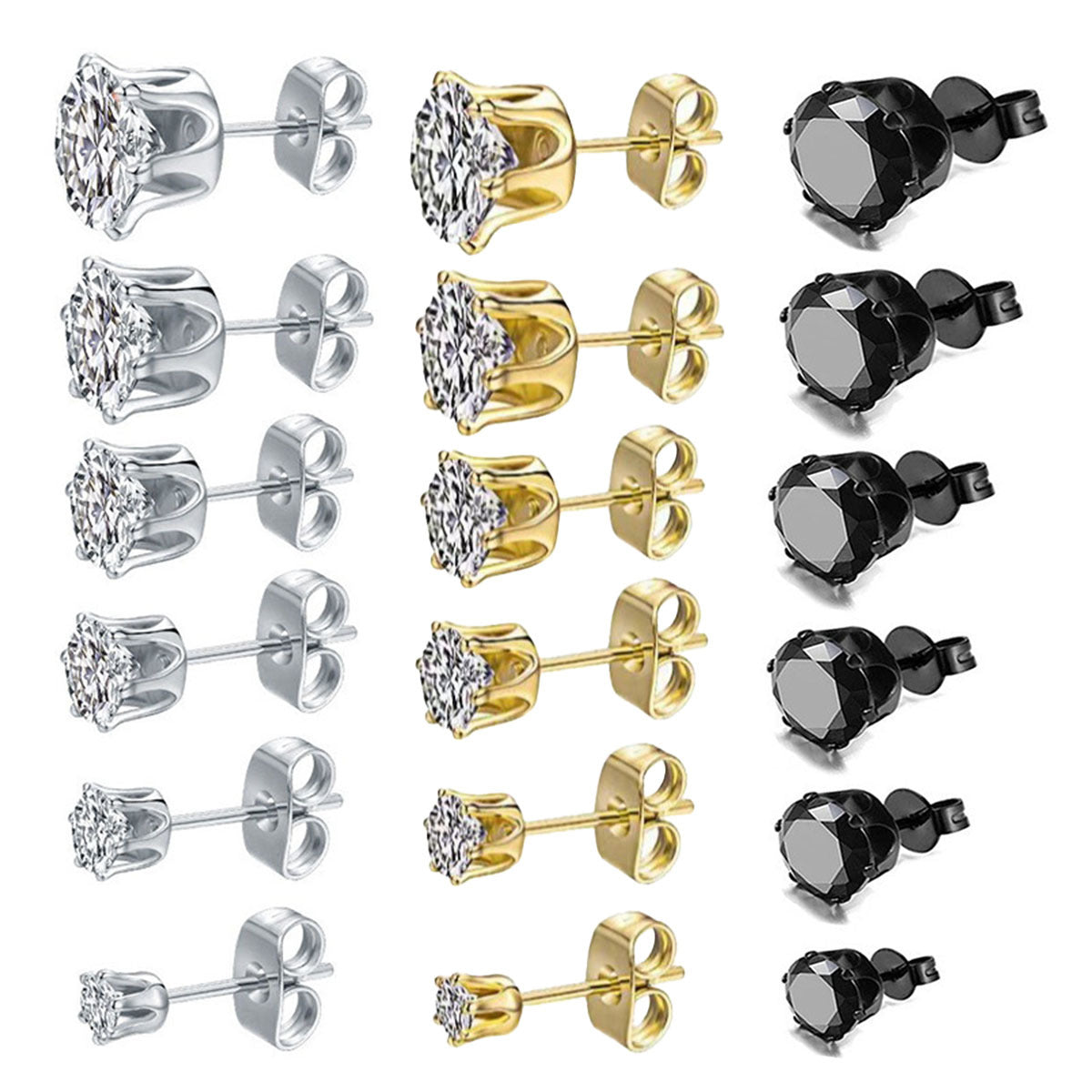 Orecchini corona con zircone