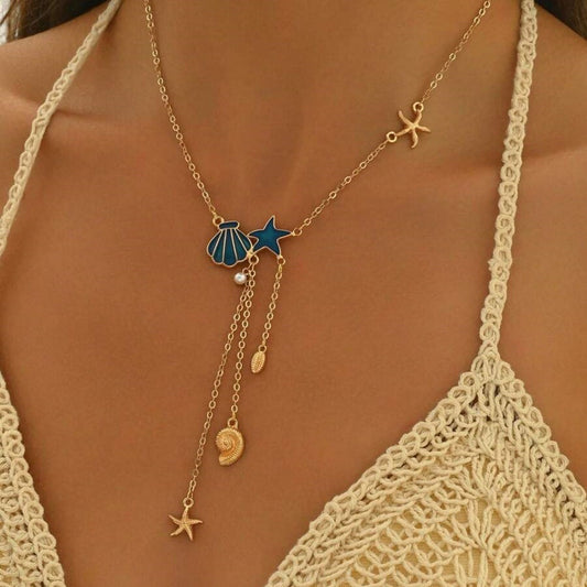 Collana stella marina e conchiglia