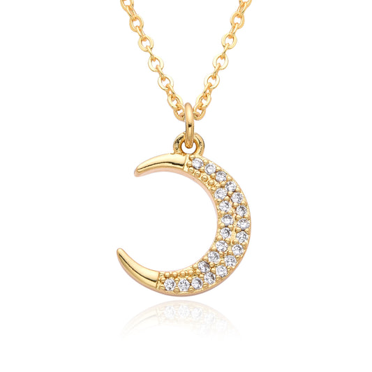 Collana luna e stella placcata