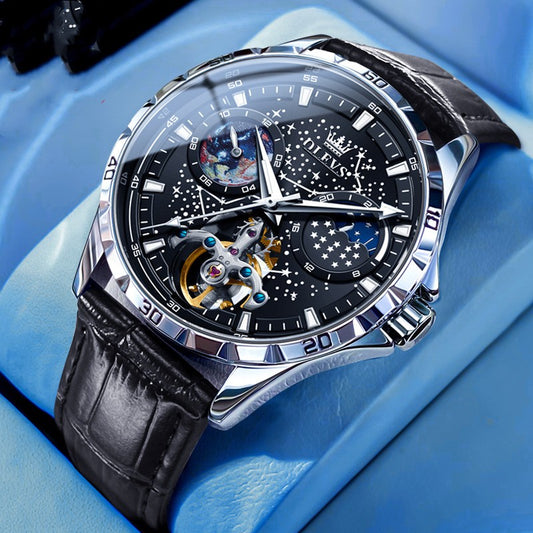 Orologio meccanico cielo stellato traforato