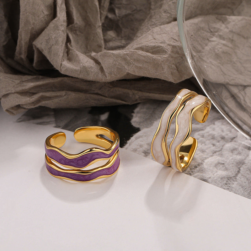 Anello doppio smalto