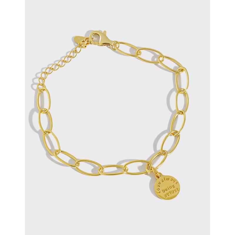 Bracciale argento geometrico circolare