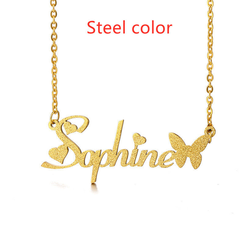 Collana charm farfalla satinata