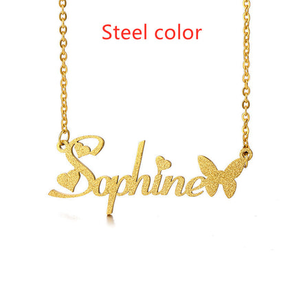Collana charm farfalla satinata