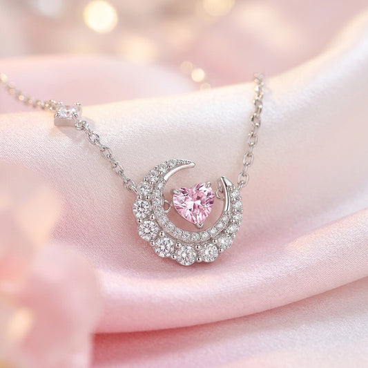 Collana cuore luna
