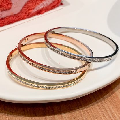 Bracciale acciaio strass