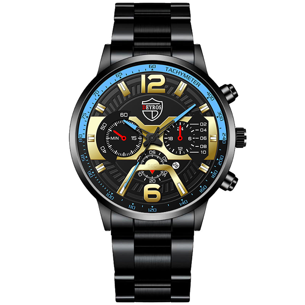 Orologio uomo calendario inox