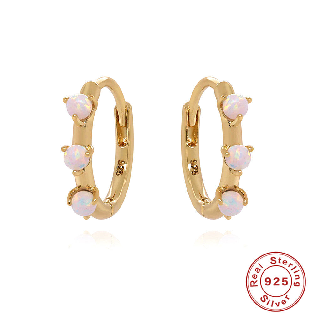 Orecchini opale in argento sterling