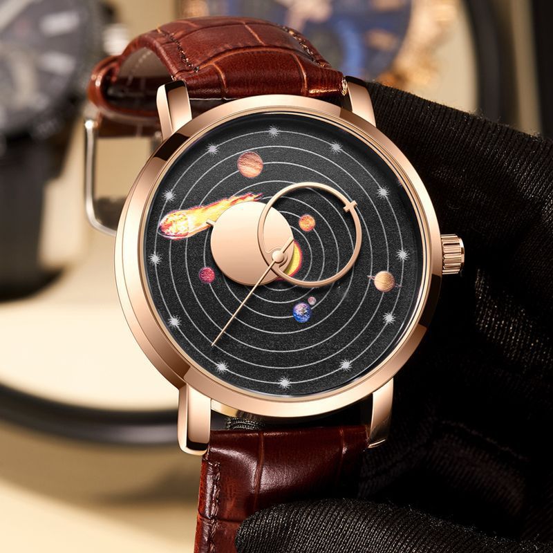 Orologio con cinturino pelle impermeabile