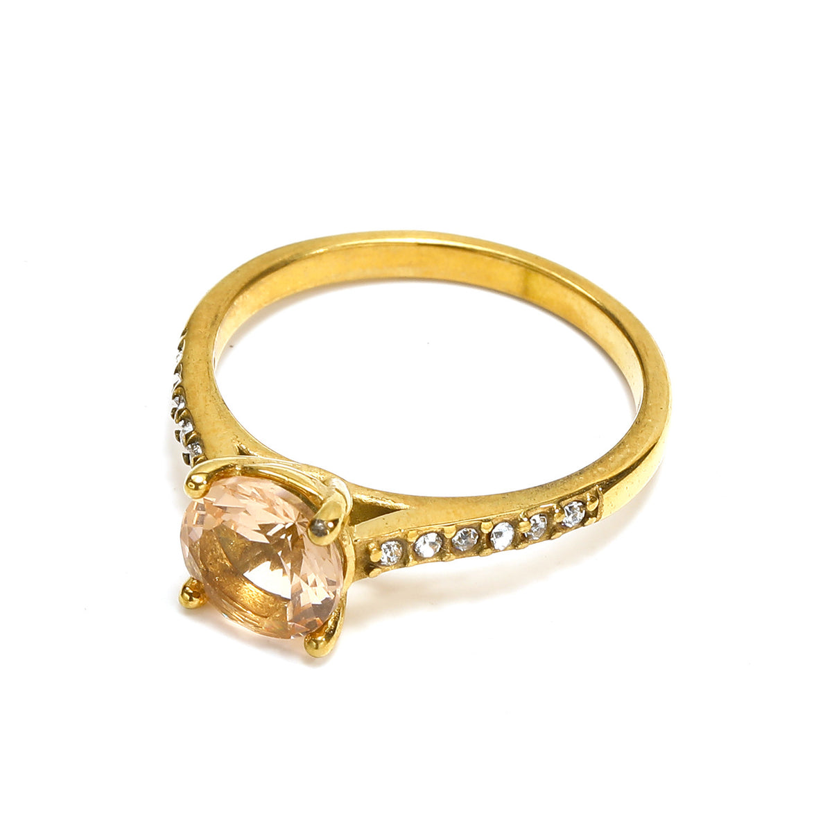 Anello zirconi a griffa