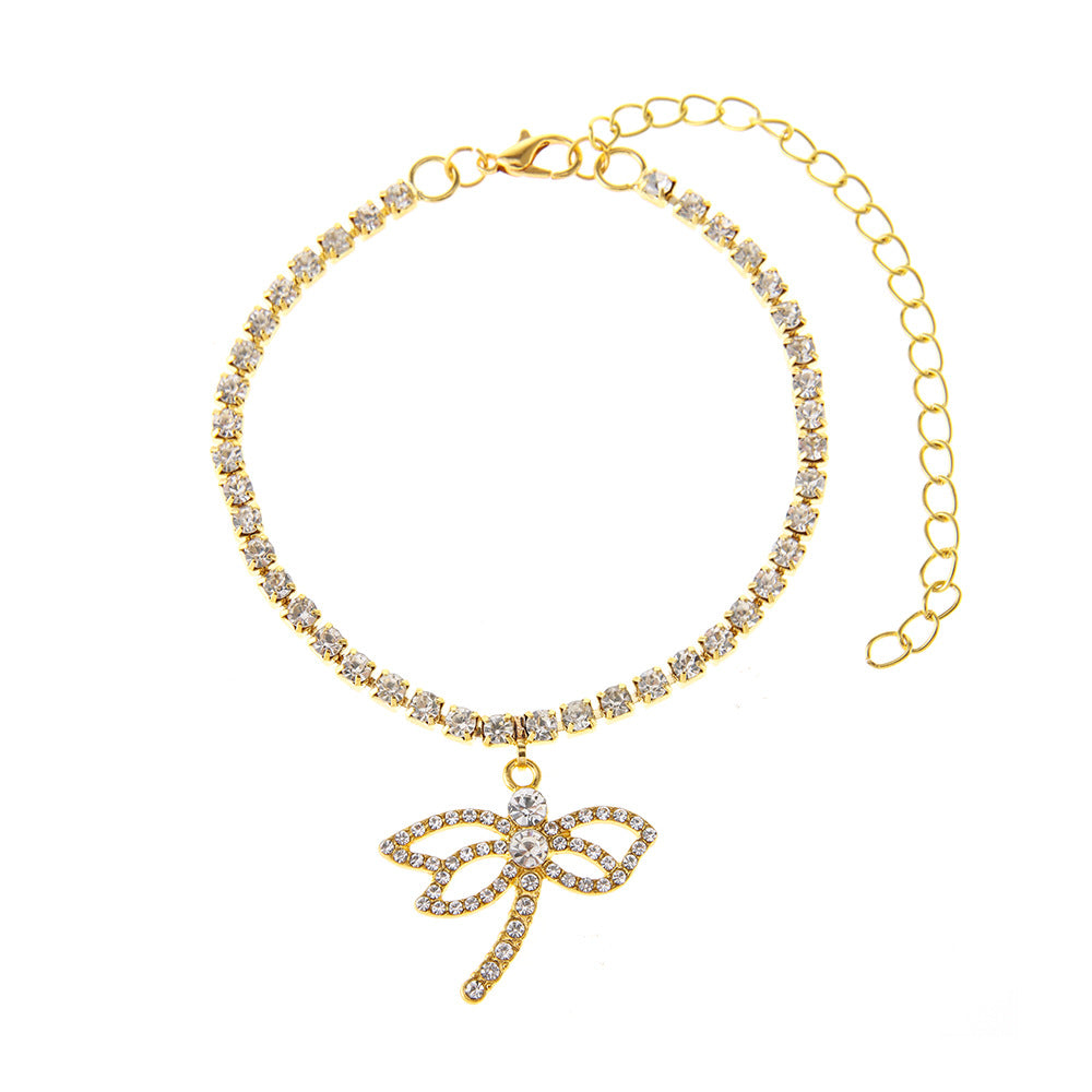 Cavigliera Libellula Strass