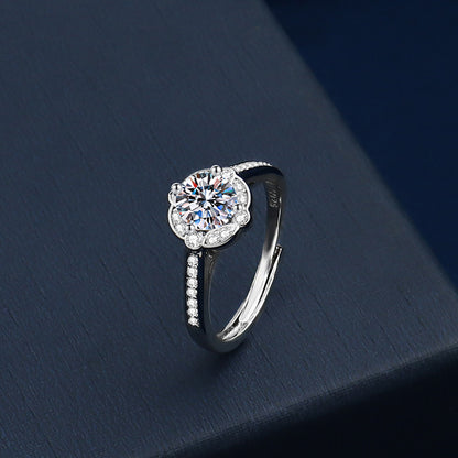 Anello aperto moisanite