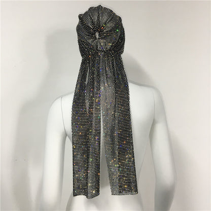 Fascia per capelli elastica con strass
