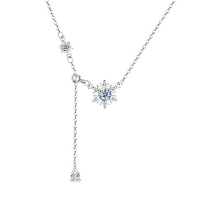 Collana fiocco di neve con nappa