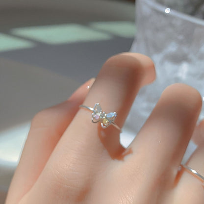 Anello farfalla zircone 3D