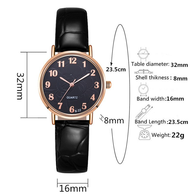 Orologio da donna impermeabile semplice al quarzo