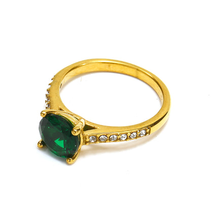 Anello zirconi a griffa