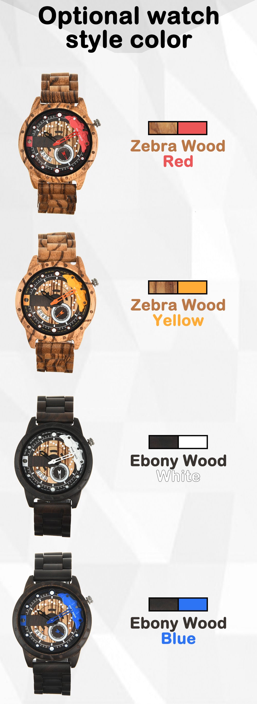 Orologio da uomo in legno Quarzo