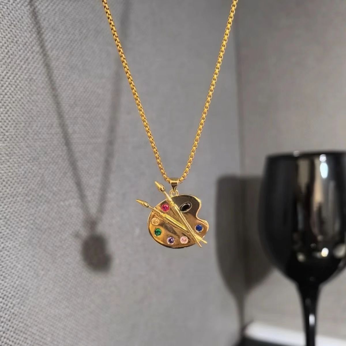 Collana pendente zirconi