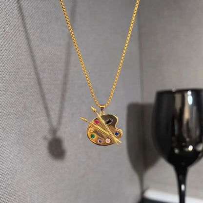 Collana pendente zirconi