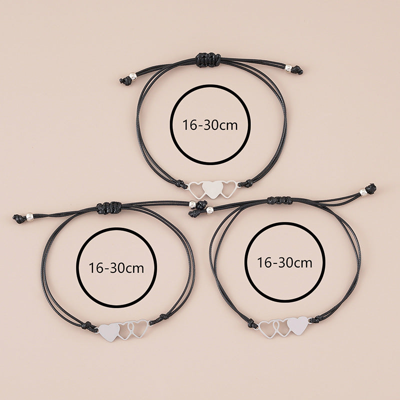 Bracciale intrecciato cuore mamma