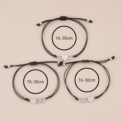 Bracciale intrecciato cuore mamma