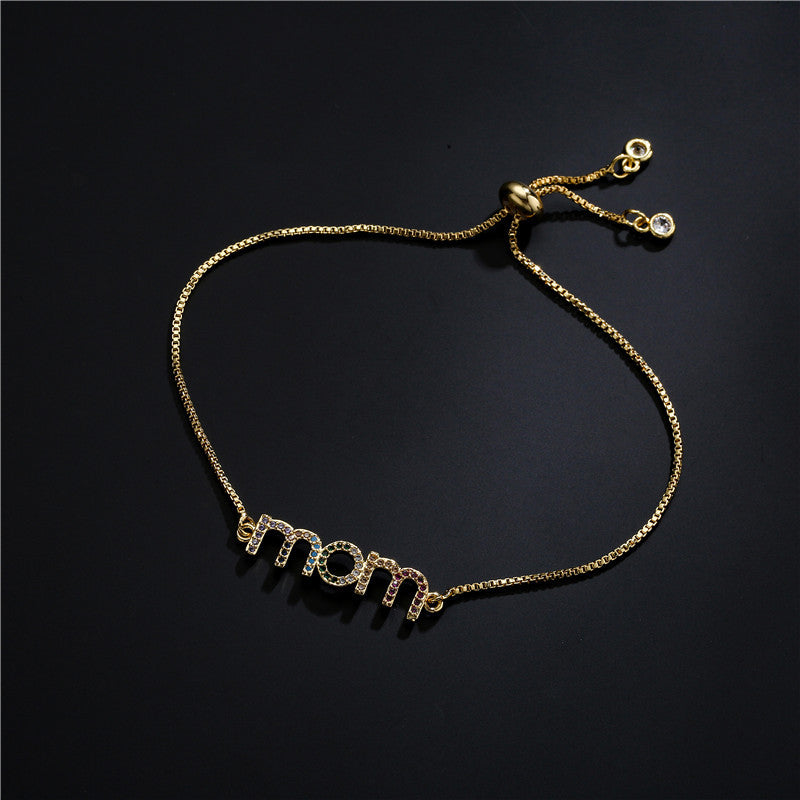 Braccialetto charm mamma oro