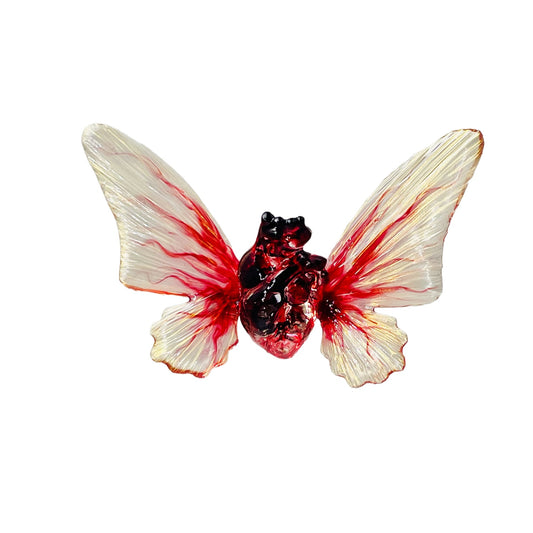 Spilla farfalla cuore
