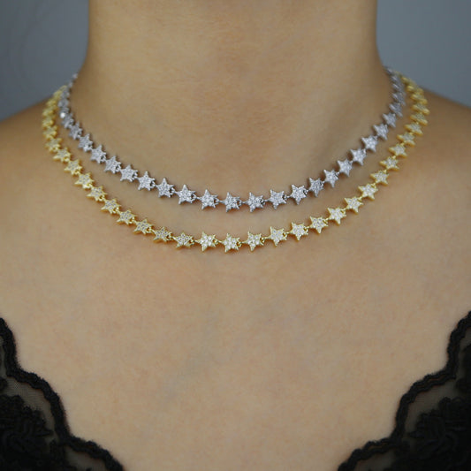 Collana zirconi incastonati