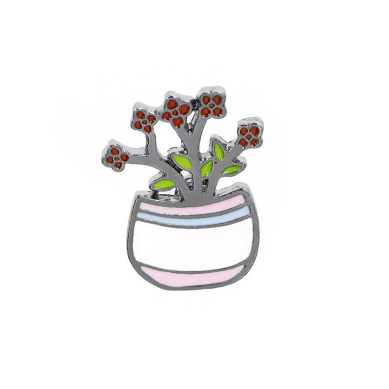 Spilla cactus in vaso