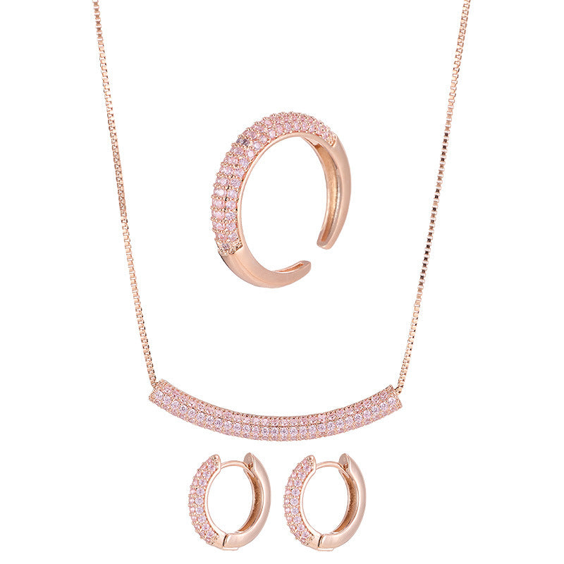Set collana, orecchini e anello turchese