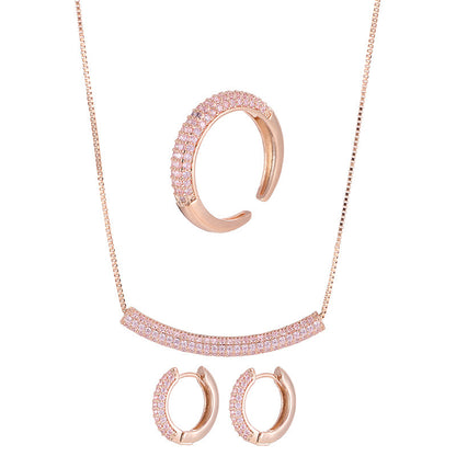 Set collana, orecchini e anello turchese