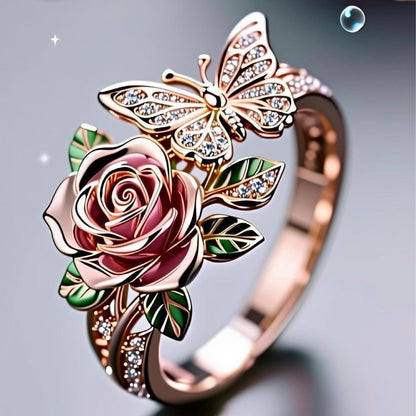 Anello farfalla colorato
