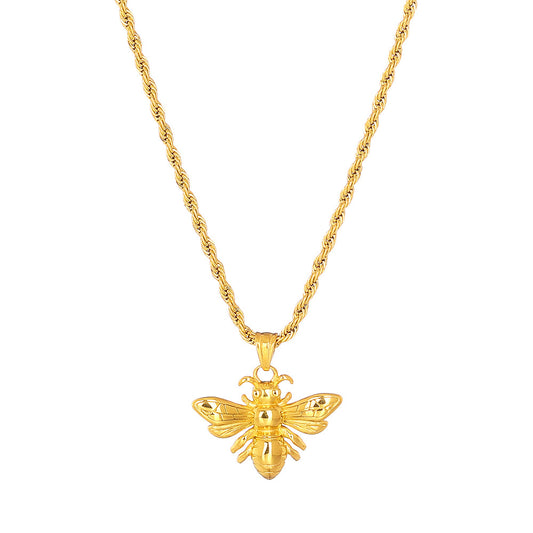 Collana con ape in acciaio
