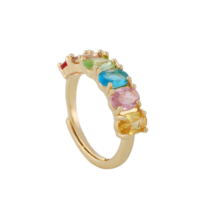 Anello zircone retrò da donna