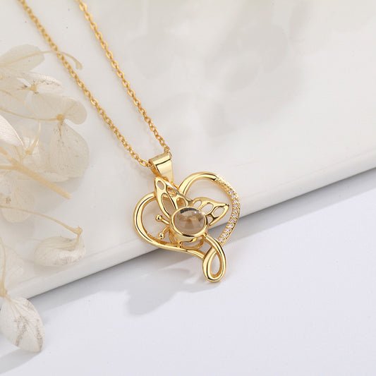 Collana farfalla argento traforata