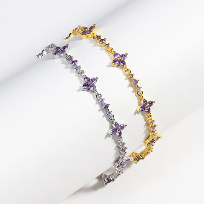 Bracciale quadrifoglio con nodo