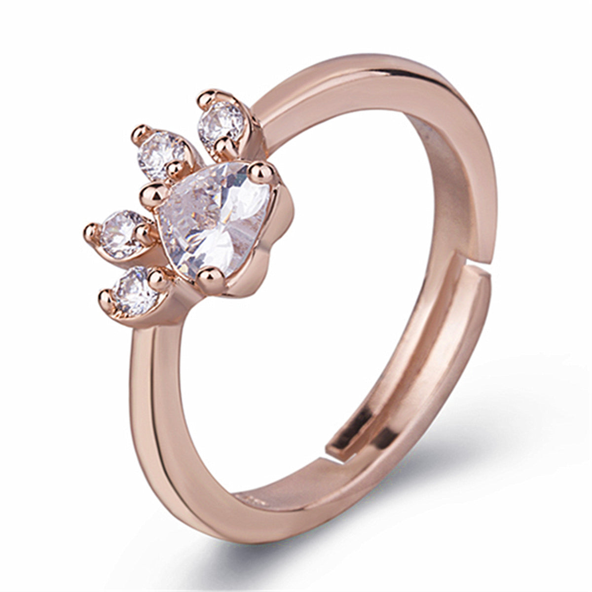 Anello impronte oro rosa