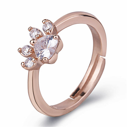 Anello impronte oro rosa