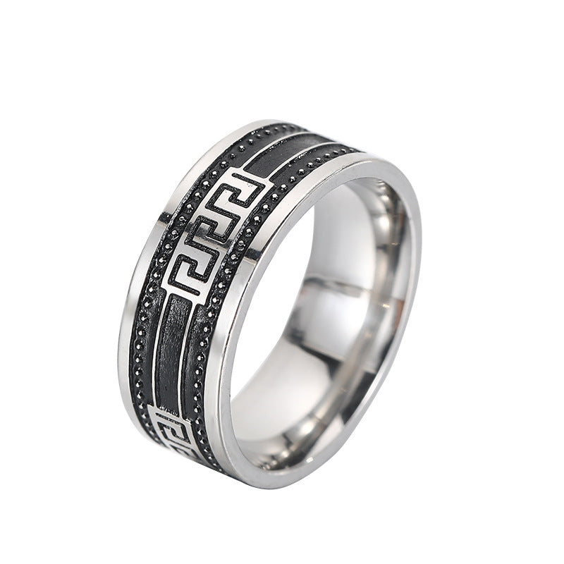 Anello acciaio titanio uomo