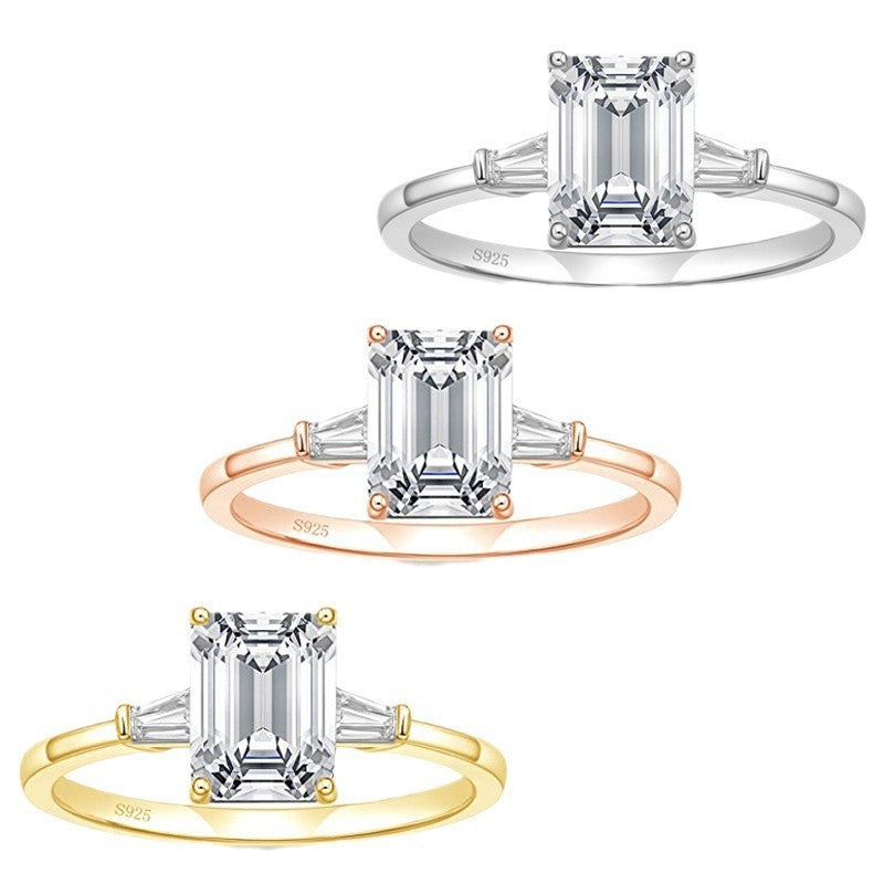 Anello smeraldo zircone da donna